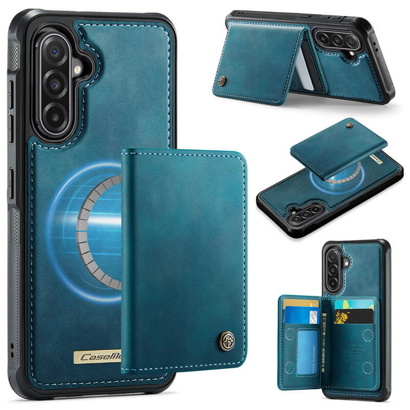 CaseMe Samsung Galaxy A56 5G Detachable Magnetic 2-in-1 Wallet Case with RFID Blocking - Blue