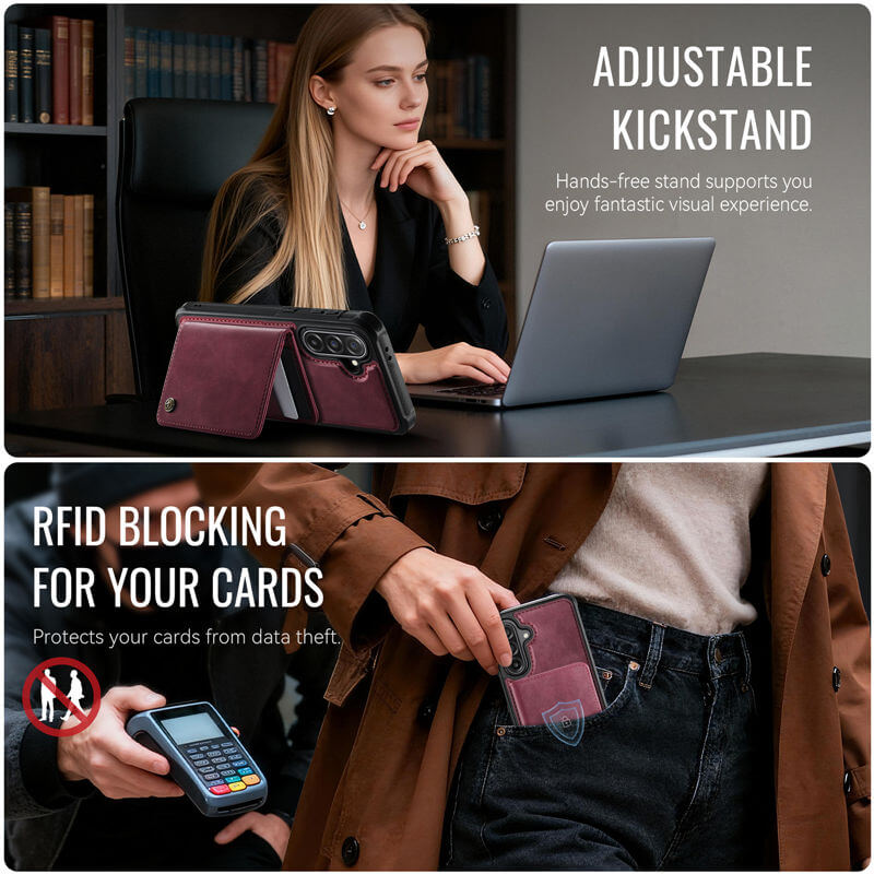 CaseMe Samsung Galaxy A56 5G 2-in-1 Magnetic Wallet Case