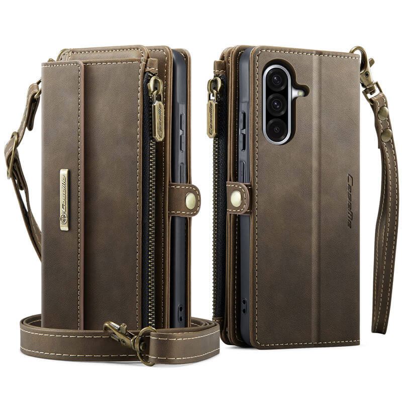 CaseMe Samsung Galaxy A56 5G Wallet Case – RFID Blocking, 9 Card Slots, Crossbody Strap