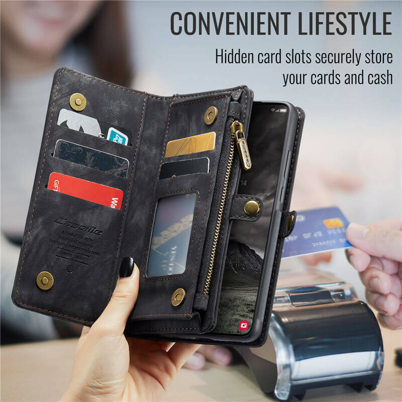 CaseMe Samsung Galaxy A57 2-in-1 Magnetic Wallet Case with Wrist Strap