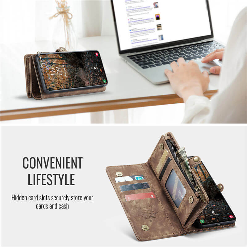 CaseMe Samsung Galaxy A57 2-in-1 Magnetic Wallet Case with Wrist Strap