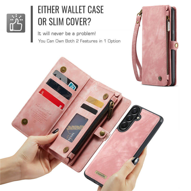CaseMe Samsung Galaxy A57 2-in-1 Magnetic Wallet Case with Wrist Strap
