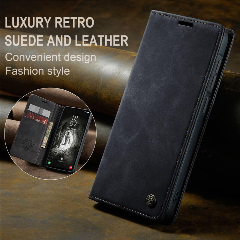CaseMe Samsung Galaxy A57 Wallet Case with Magnetic Closure & Kickstand