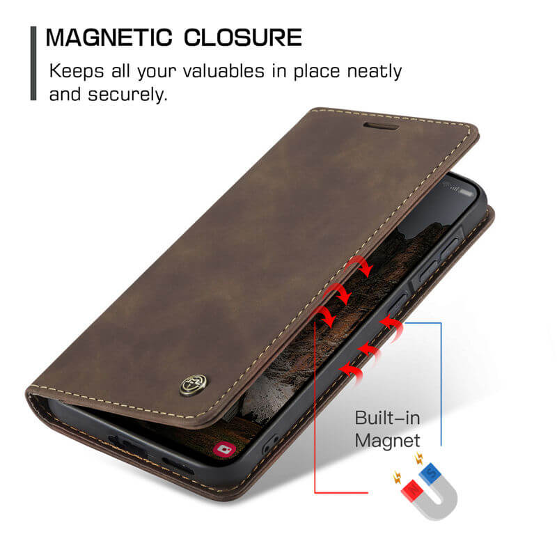 CaseMe Samsung Galaxy A57 Wallet Case with Magnetic Closure & Kickstand