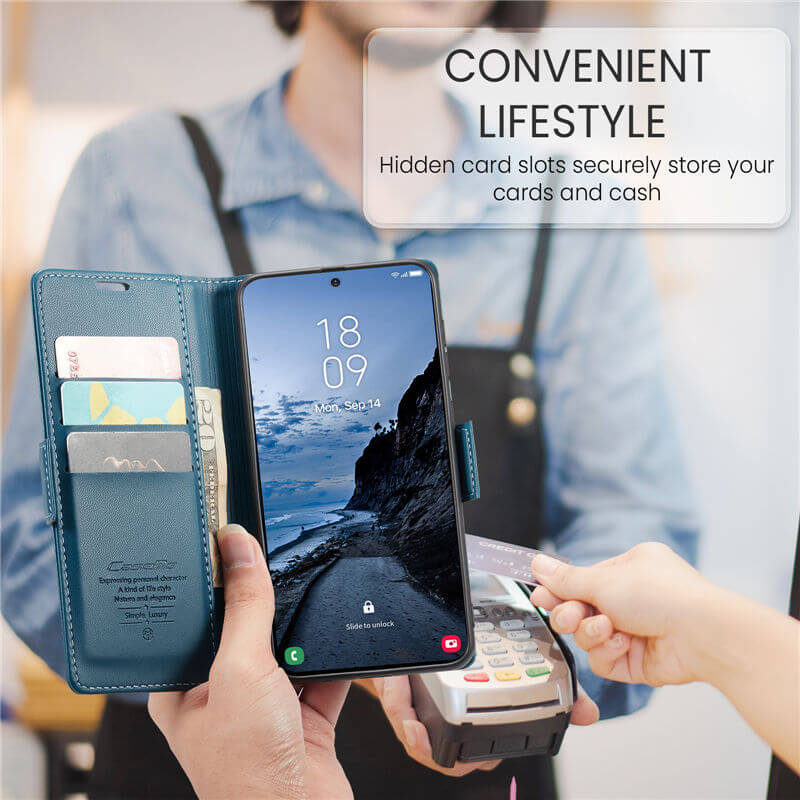 CaseMe Samsung Galaxy A57 Wallet RFID Blocking Case