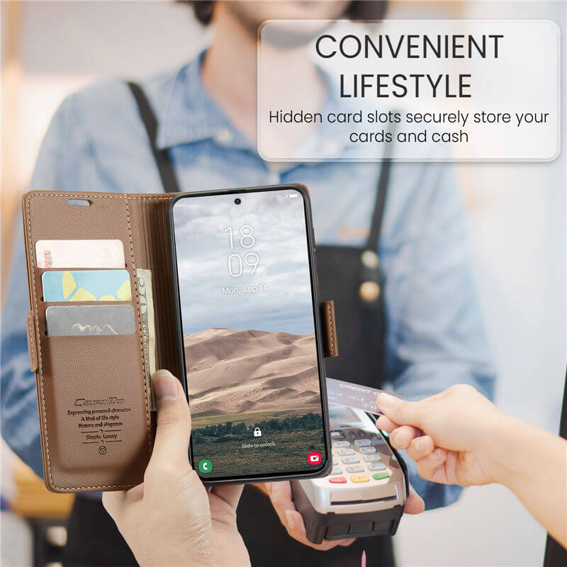 CaseMe Samsung Galaxy A57 Wallet RFID Blocking Case