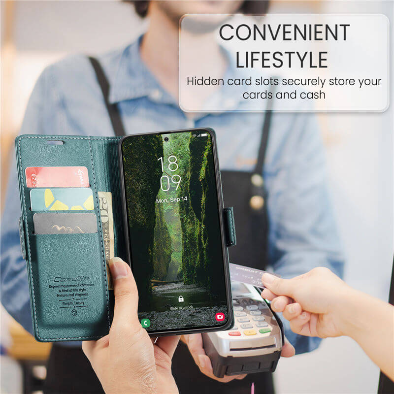 CaseMe Samsung Galaxy A57 Wallet RFID Blocking Case