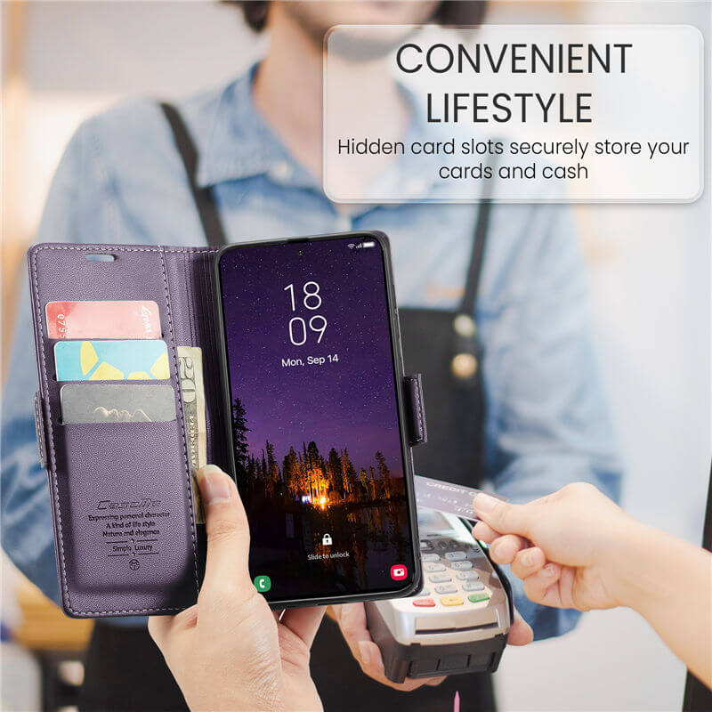 CaseMe Samsung Galaxy A57 Wallet RFID Blocking Case