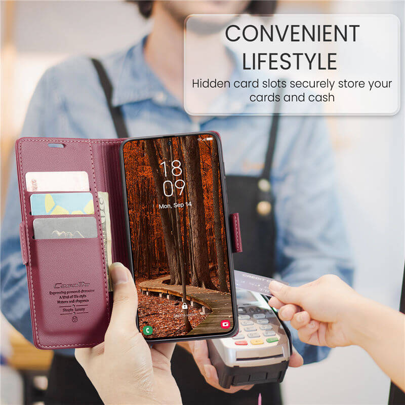 CaseMe Samsung Galaxy A57 Wallet RFID Blocking Case