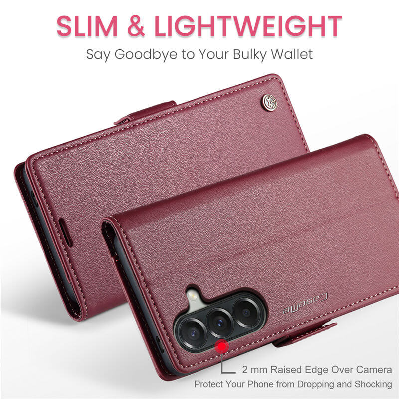 CaseMe Samsung Galaxy A57 Wallet RFID Blocking Magnetic Buckle Case