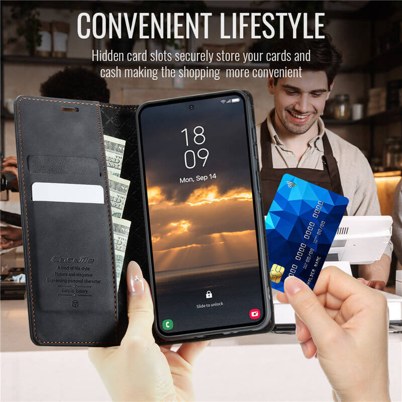 CaseMe Samsung Galaxy A57 Wallet RFID Blocking Case