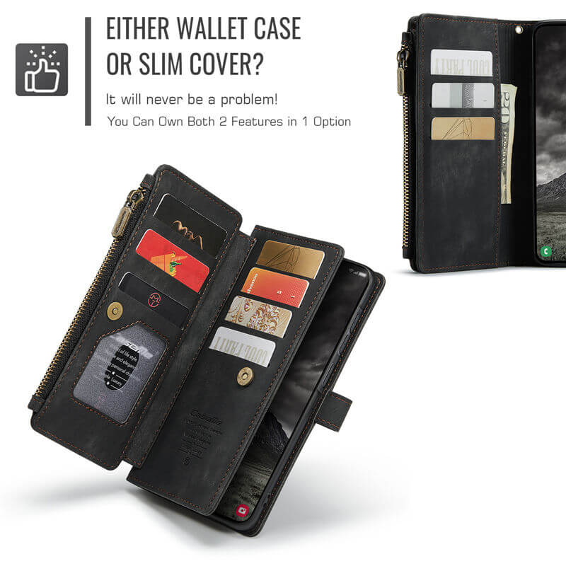 CaseMe Samsung Galaxy A57 Wallet Kickstand Case with Wrist Strap