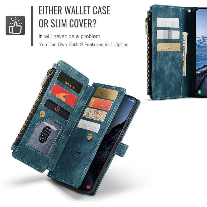 CaseMe Samsung Galaxy A57 Wallet Kickstand Case with Wrist Strap