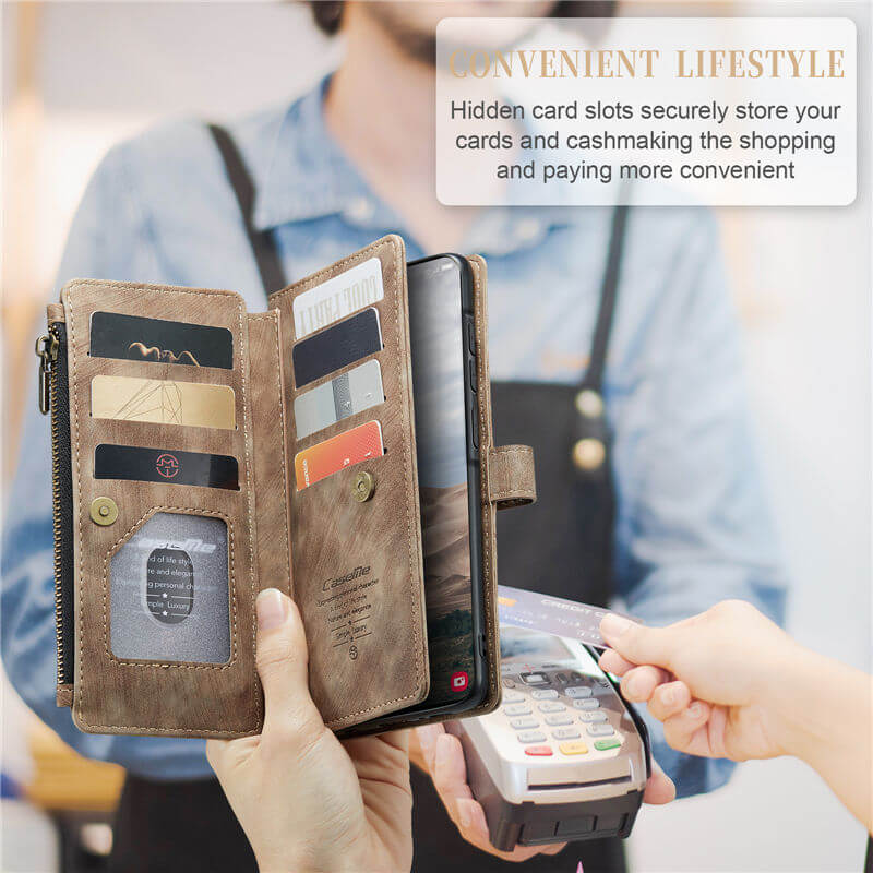 CaseMe Samsung Galaxy A57 Wallet Kickstand Case with Wrist Strap