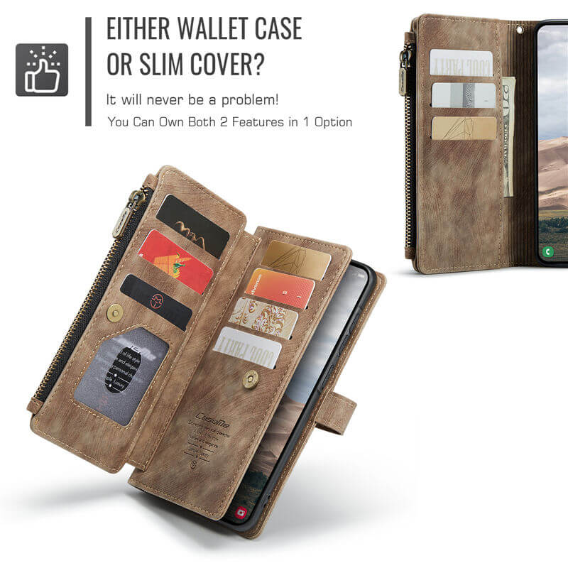 CaseMe Samsung Galaxy A57 Wallet kickstand Case with Wrist Strap