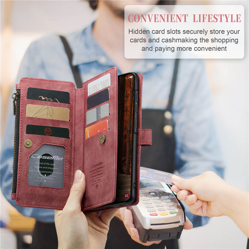 CaseMe Samsung Galaxy A57 Wallet Kickstand Case with Wrist Strap