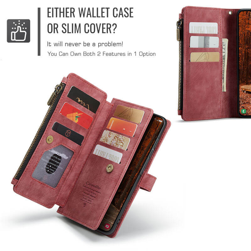 CaseMe Samsung Galaxy A57 Wallet Kickstand Case with Wrist Strap