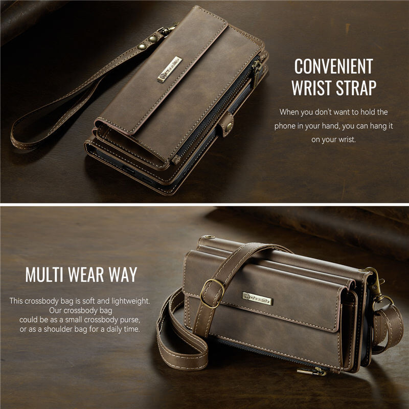 CaseMe Samsung Galaxy A57 Wallet Case with Crossbody Strap