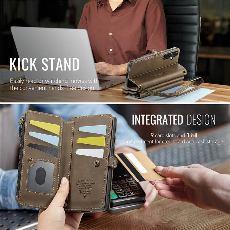 CaseMe Samsung Galaxy A57 Wallet Case with Crossbody Strap