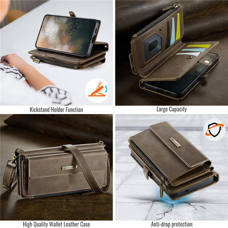 CaseMe Samsung Galaxy A57 Wallet Case with Crossbody Strap