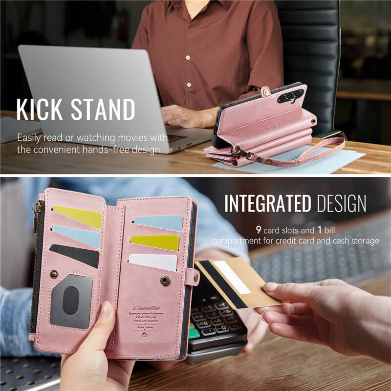 CaseMe Samsung Galaxy A57 Wallet Case with Crossbody Strap