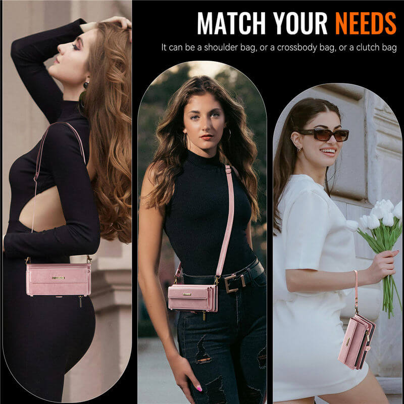 CaseMe Samsung Galaxy A57 Wallet Case with Crossbody Strap