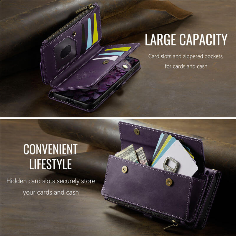 CaseMe Samsung Galaxy A57 Wallet Case with Crossbody Strap