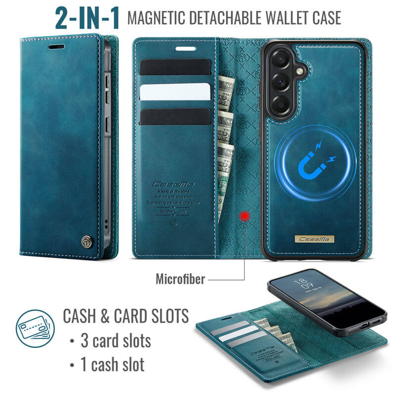 CaseMe Samsung Galaxy A57 2-in-1 Magnetic Wallet Case