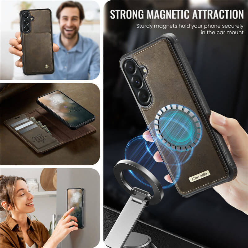 CaseMe Samsung Galaxy A57 2-in-1 Magnetic Wallet Case