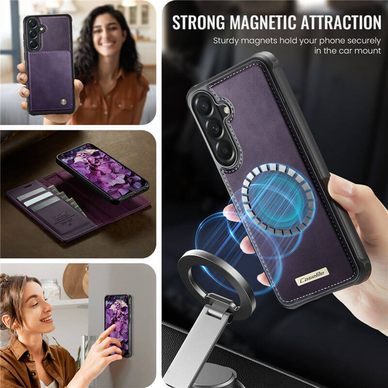 CaseMe Samsung Galaxy A57 2-in-1 Magnetic Wallet Case