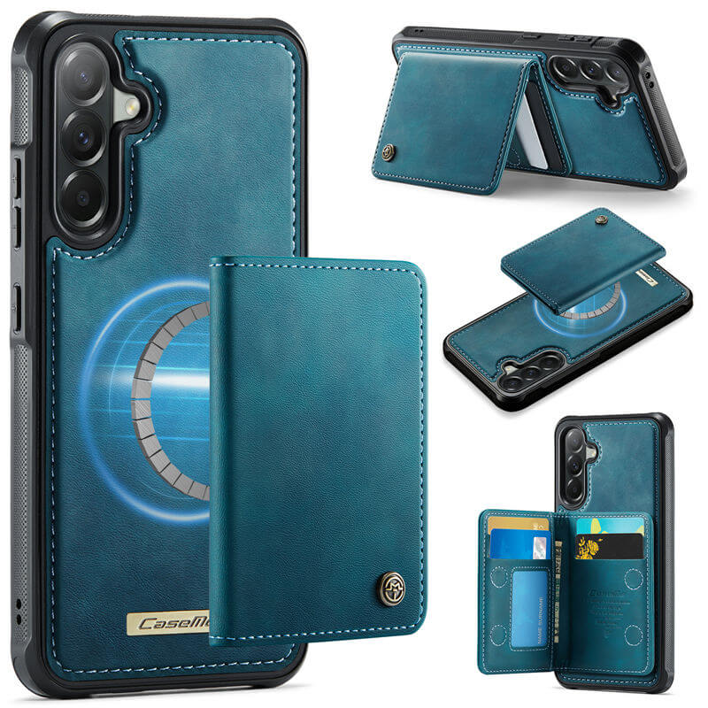 CaseMe Samsung Galaxy A57 Detachable Magnetic 2-in-1 Wallet Case with RFID Blocking - Blue