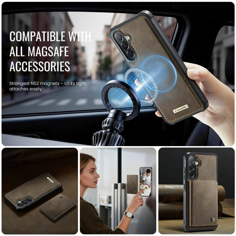 CaseMe Samsung Galaxy A57 2-in-1 Magnetic Wallet Case