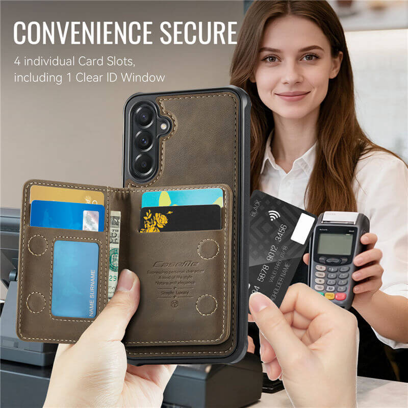 CaseMe Samsung Galaxy A57 2-in-1 Magnetic Wallet Case