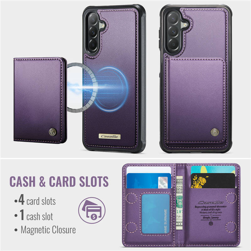 CaseMe Samsung Galaxy A57 2-in-1 Magnetic Wallet Case