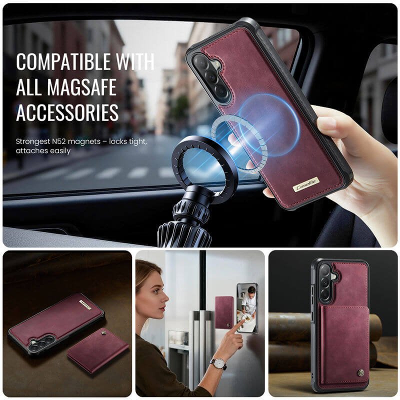 CaseMe Samsung Galaxy A57 2-in-1 Magnetic Wallet Case