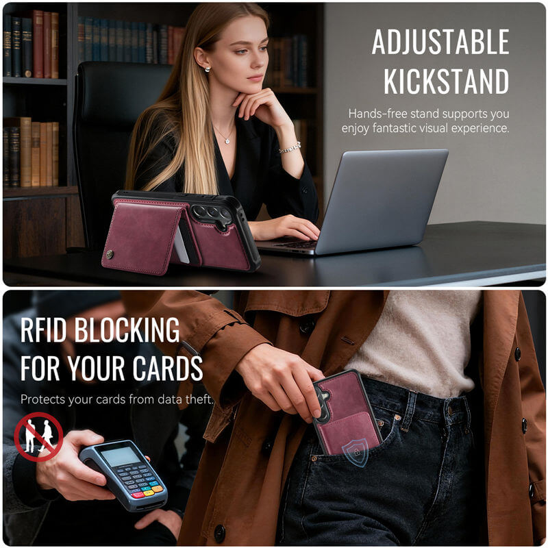 CaseMe Samsung Galaxy A57 2-in-1 Magnetic Wallet Case