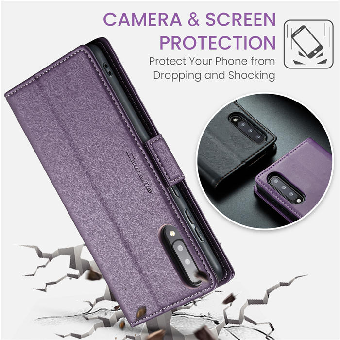 CaseMe Samsung Galaxy A70 Wallet RFID Blocking Magnetic Buckle Case