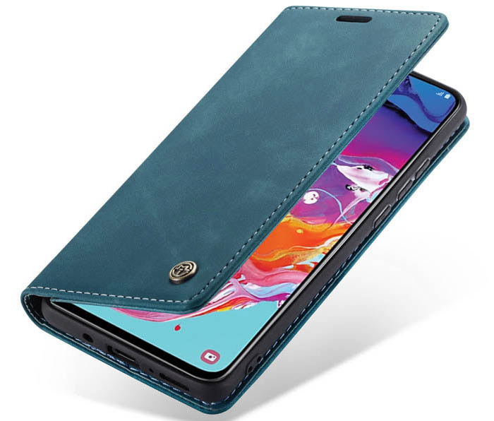 CaseMe Samsung Galaxy A70 Retro Wallet Kickstand Magnetic Flip Leather Case