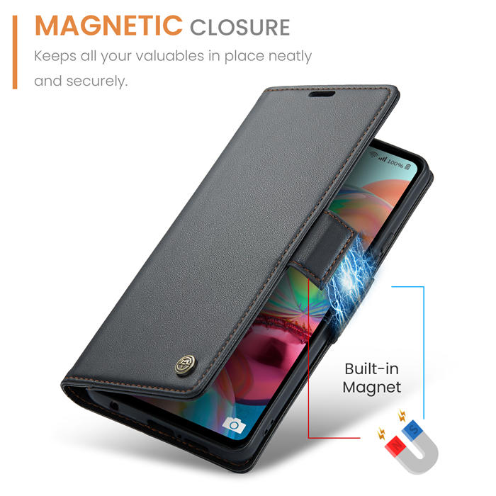 CaseMe Samsung Galaxy A71 4G Wallet RFID Blocking Magnetic Buckle Case