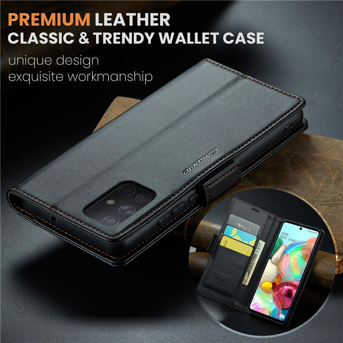 CaseMe Samsung Galaxy A71 4G Wallet RFID Blocking Magnetic Buckle Case