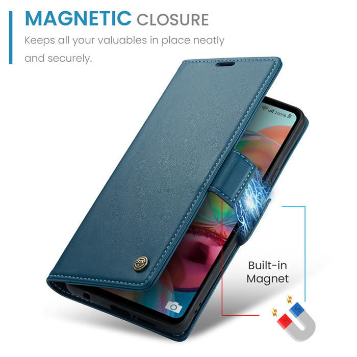 CaseMe Samsung Galaxy A71 4G Wallet RFID Blocking Magnetic Buckle Case