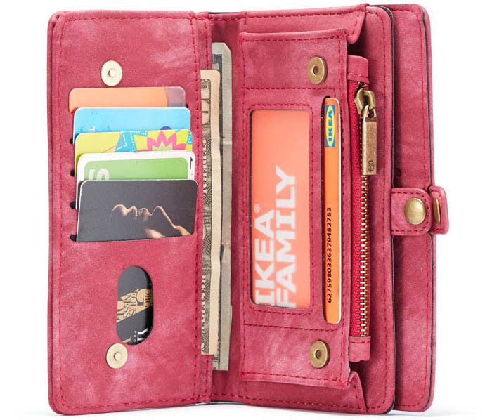 CaseMe Samsung Galaxy A71 Zipper Wallet Magnetic Detachable 2 in 1 Case