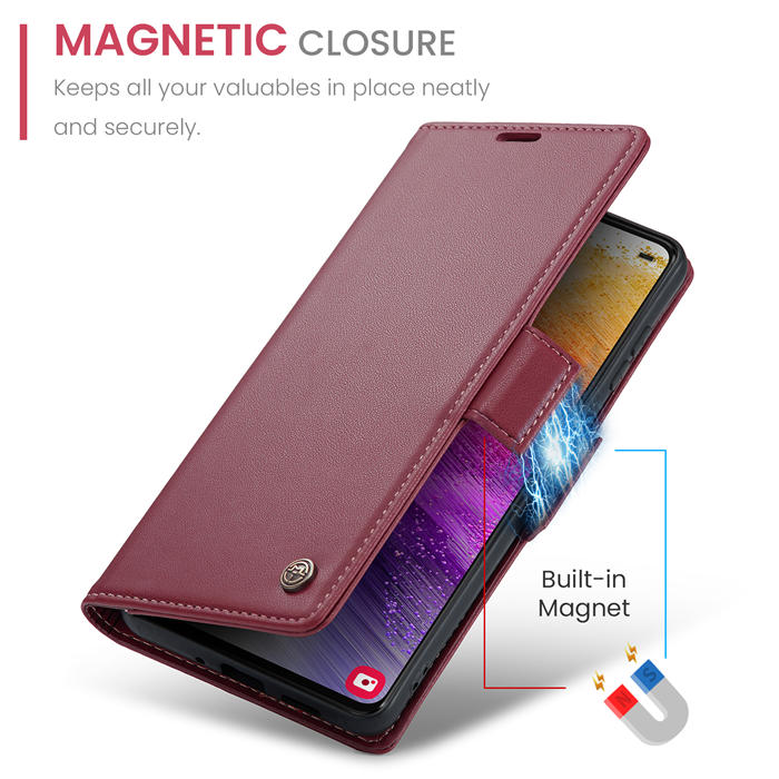 CaseMe Samsung Galaxy A73 5G Wallet RFID Blocking Magnetic Buckle Case