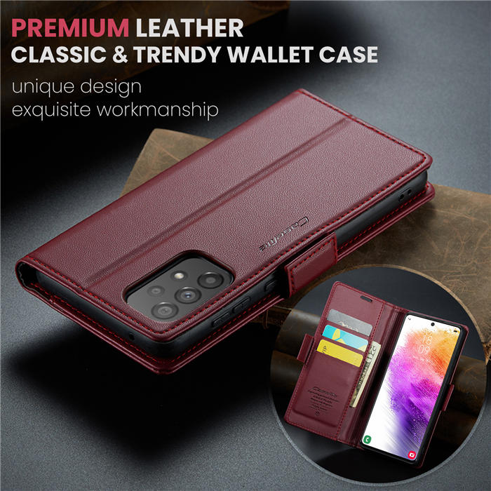 CaseMe Samsung Galaxy A73 5G Wallet RFID Blocking Magnetic Buckle Case