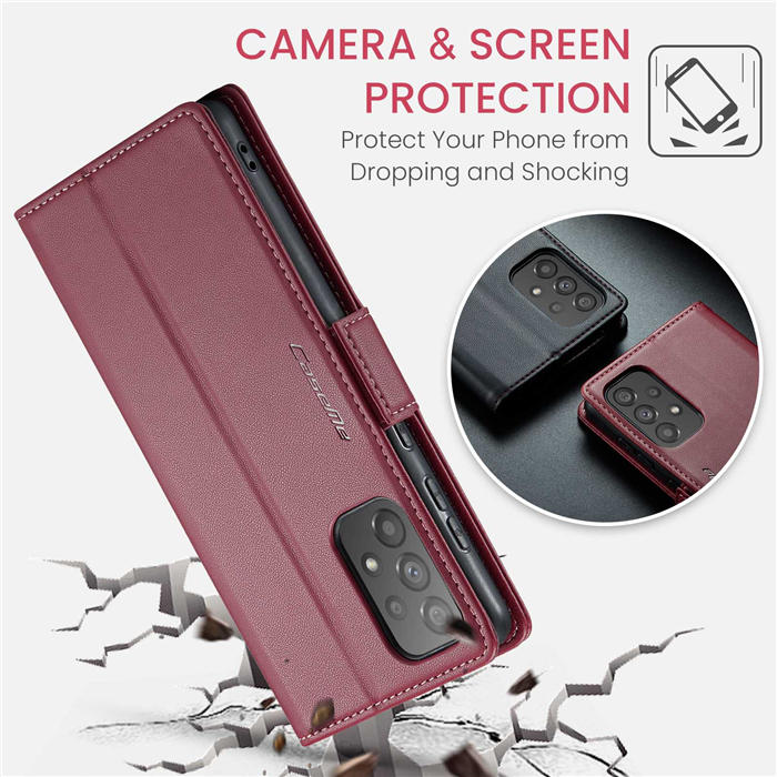 CaseMe Samsung Galaxy A73 5G Wallet RFID Blocking Magnetic Buckle Case