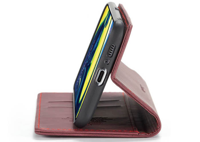 CaseMe Samsung Galaxy A80 Wallet Kickstand Magnetic Flip Leather Case