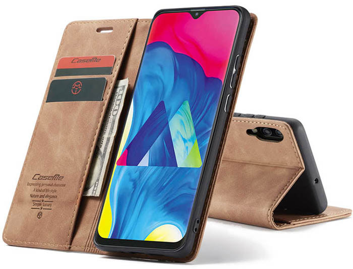 CaseMe Samsung Galaxy M10 Wallet Kickstand Magnetic Flip Leather Case