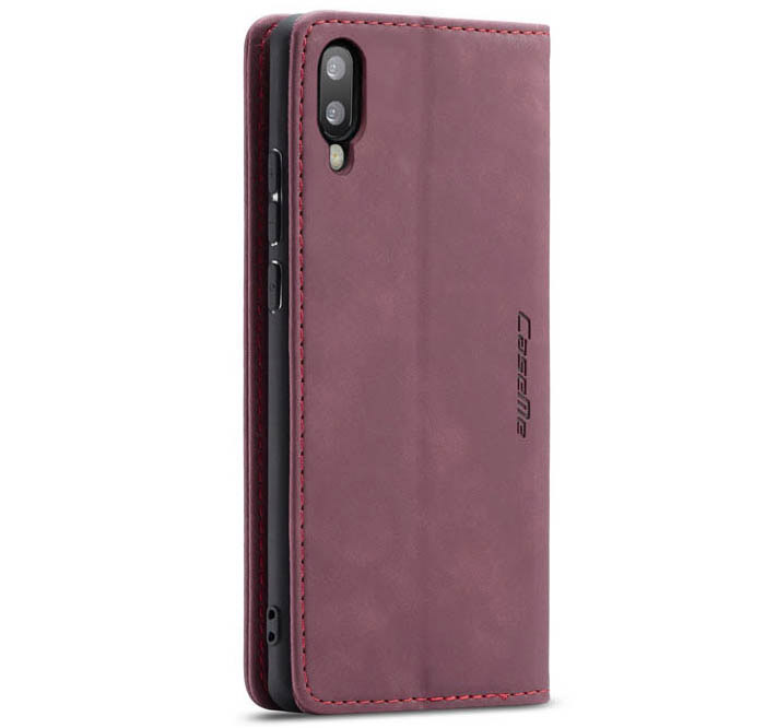 CaseMe Samsung Galaxy M10 Retro Wallet Kickstand Magnetic Flip Leather Case