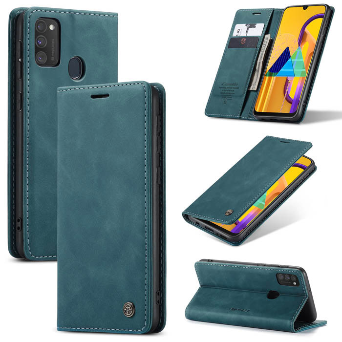 CaseMe Samsung Galaxy M30S/M21 Wallet Magnetic Case Blue