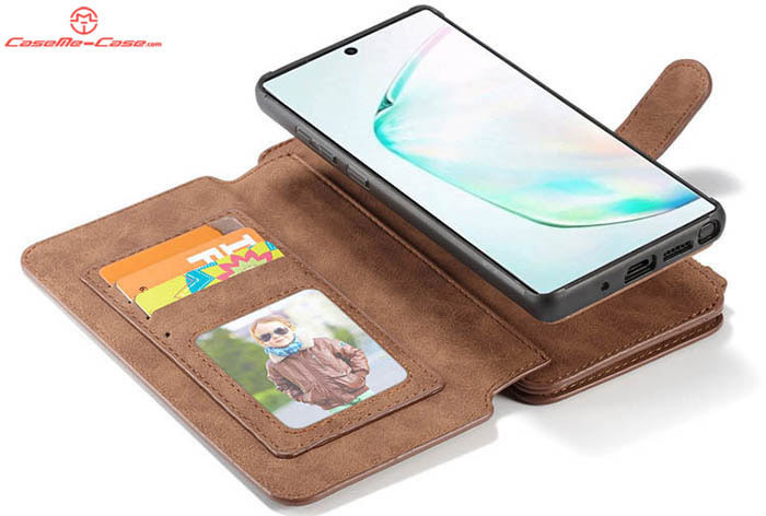 CaseMe Samsung Galaxy Note 10 Plus Zipper Wallet Magnetic Detachable 2 in 1 Folio Flip Case